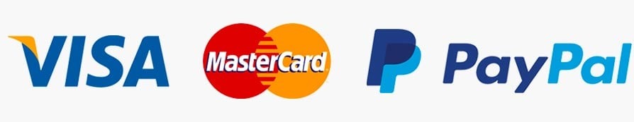 Visa, MasterCard and PayPal accepted