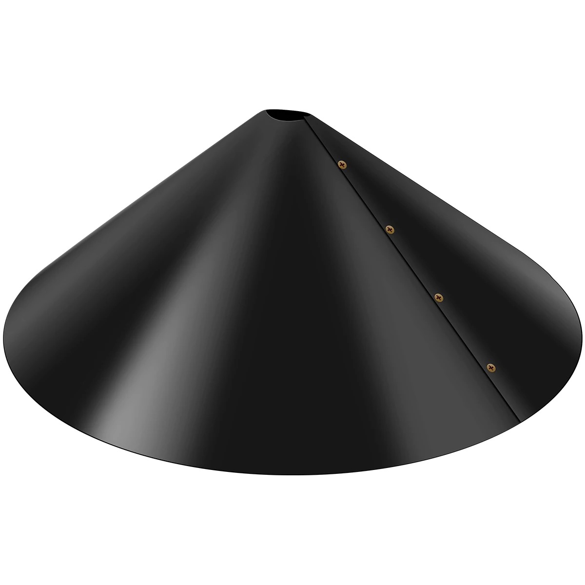18-Inch Squirrel Baffle for Pole or Hanging Feeders 1 Black cone squirrel baffle pole mount kit on white background