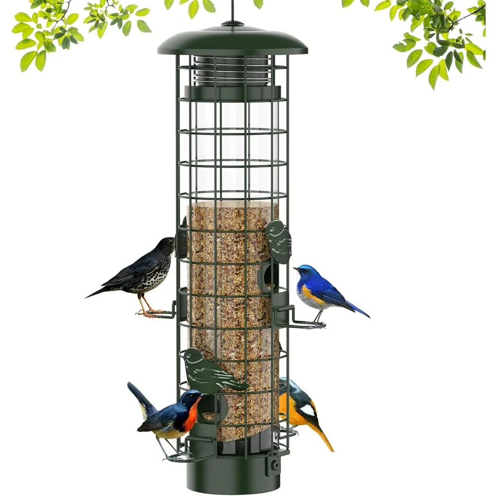 Weight-activated squirrel-proof bird feeder